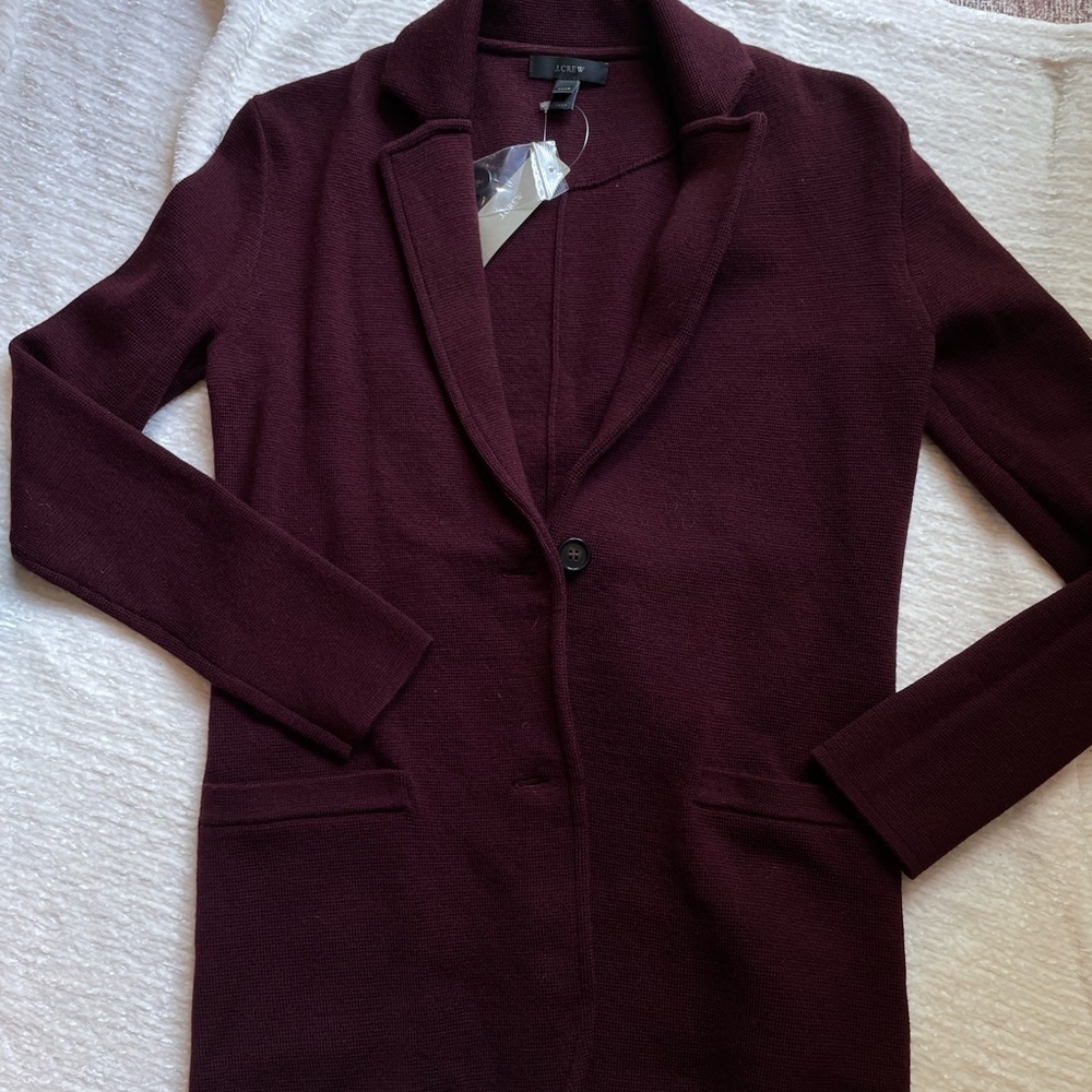 jcrew blazer sweater NWT